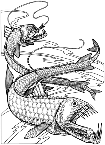 Viper Fishes Coloring Page